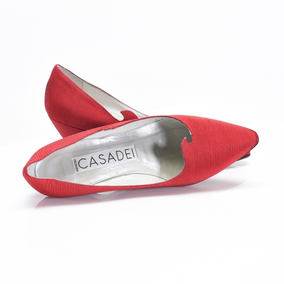 CASADEI Satin Twill Pumps Made in Italy US 6.5 - Picture 10 of 14